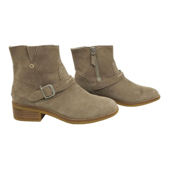 Sperry Side Zip Suede Ankle Boots Womens Size US 6.5 UK 4 EU 37 Taupe STS85464 - Picture 12 of 12